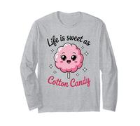 Life is Sweet As Cotton Candy I Love Cotton Candy Long Sleeve T-Shirt