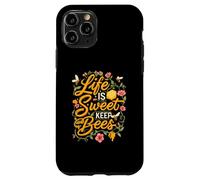 Life is Sweet Keep Bees Beekeeper Honey Bee Lover Case for iPhone 11 Pro