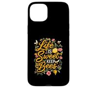 Life is Sweet Keep Bees Beekeeper Honey Bee Lover Case for iPhone 15 Plus