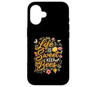Life is Sweet Keep Bees Beekeeper Honey Bee Lover Case for iPhone 16