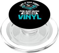 Life is Too Short for Bad Music or Cheap Vinyl Records PopSockets PopGrip for MagSafe