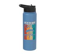 Life is Too Short Retro Sky Diving Stainless Steel Insulated Water Bottle