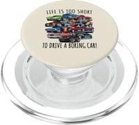 Life Is Too Short to Drive a Boring Car Cartoon Classic Cars PopSockets PopGrip for MagSafe