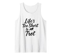 Life is Too Short to Trot Funny Icelandic Horse Rider Design Tank Top