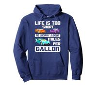 Life Is Too Short To Worry About Miles Per Gallon - Race Car Pullover Hoodie