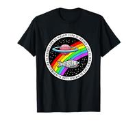 Life Is Weird Fish Rainbow Saturn Art Funny Art Lover Gift T-Shirt