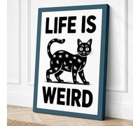 Life Is Weird Typography Canvas Wall Art Print 24x16 Inch (61 x 41 cm)
