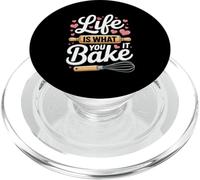 Life Is What You Bake It Baking Quote Whisk PopSockets PopGrip for MagSafe