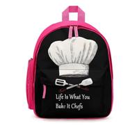 Life Is What You Bake It Chefs Cute Backpack Travel Backpacks Daypack | Laptop Backpack,Printed,Shoulder Bag,Lightweight,Work Bag,with Adjustable Strap,Casual,for School Travel