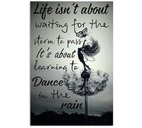 Life Isn T A Waiting For Sterm To Pass Learning To Dance In The Rain Vintage Signage For Home Garage Decor Gifts Metal Tin Sign 8x12 Inch