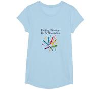 Life Isnt About Being This Perfect Colorful Crayon Art T-Shirt, Girls, Baby Blue, Small