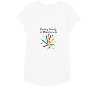 Life Isnt About Being This Perfect Colorful Crayon Art T-Shirt, Girls, White, Small