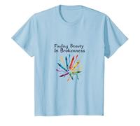 Life Isnt About Being This Perfect Colorful Crayon Art T-Shirt, Kids, Baby Blue, 8 Years