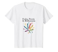 Life Isnt About Being This Perfect Colorful Crayon Art T-Shirt, Kids, White, 4 Years