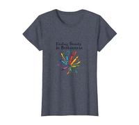 Life Isnt About Being This Perfect Colorful Crayon Art T-Shirt, Women, Heather Blue, S