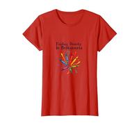 Life Isnt About Being This Perfect Colorful Crayon Art T-Shirt, Women, Red, S