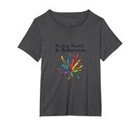 Life Isnt About Being This Perfect Colorful Crayon Art T-Shirt, Women's Plus, Dark Heather Grey, 5X