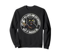 Life Isn't All Cats And Ice Hockey But It Should Be Sweatshirt