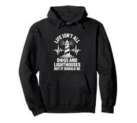 Life Isn't All Dogs And Lighthouses Heartbeat Pullover Hoodie