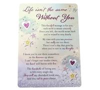 Life Isn't The Same Without You Memorial Remembrance Verse Plastic Coated Grave Graveside Card