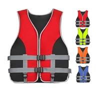 Life Jacket, 7 Cm Buoyancy Aids For Adults & Kids, Swimming Vest, Adjustable Swim Vest, Lifejacket, Life Jackets, For 30-110 Kg, Water Adventures, Surfing Boating Fishing (Red, M)