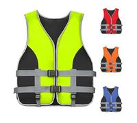 Life Jacket Adult Adjustable Vest - Unisex Buoyancy Aid Jacket with Whistle for Water Sports, Fishing, Paddle Board, Kayak, Surfing, Boating
