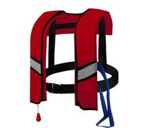 Life Jacket Adult Automatic Inflation 3 in 1 Buoyancy Aids Adjustable Buckle Life Jackets Swim Vest with Reflective Strips Whistle Extra Tube for Kayak Boating Surfing Swimming (Y1-A, 50x30x30cm)