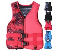 Life Jacket Adult, buoyancy vest for men/women, adjustable neoprene buoyancy aid for swimming, kayaking, surfing, paddling,Rot A,2XL