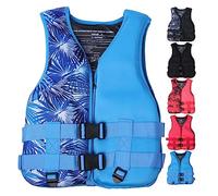 Life Jacket Adult, buoyancy vest for men/women, adjustable neoprene buoyancy aid for swimming, kayaking, surfing, paddling,Blau A,2XL