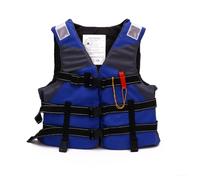 Life Jacket Adult, Buoyancy Vest with Crotch Strap & Whistle, Waterproof Float Jacket for Watersports, Buoyancy Vest with Safety Buckles for Paddleboarding Kayaking Fishing Sailing (Blue)