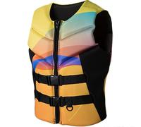 Life Jacket Adult Large Buoyancy Vest for Water Sports, Kayaking Buoyancy Assist Jacket, Paddle Surf Snorkeling Vest Rafting Rescue Adjustable Waist(Yellow,S)