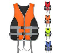Life Jacket Adult, Life Vest Buoyancy Aid, Buoyancy Swim Vests Adults, Kayaking Life Jackets for Snorkeling Survival Water Sports Swimming Boating,S,Orange