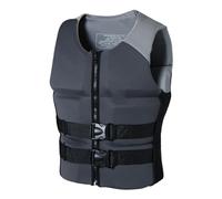 Life Jacket Adult Swim Vest, Unisex Swimming Training Flotation with Adjustable Safety Straps for Watersports Fishing Surfing Boating Kayaking(GRAY,XL)