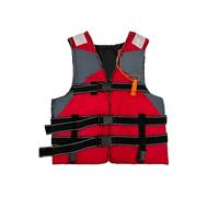 Life Jacket Adult, Unisex Swim Life Vest for Fishing, Buoyancy Aid Float Devices with Crotch Strap & Whistle, Buoyancy Vest with Safety Buckles for Paddleboarding, Kayaking, Sailing (Red, S)
