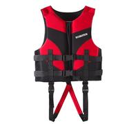Life Jacket Children Girls Boys Swimming Aid Kids Life Jacket Vest Boys and Girls Snorkelling Warm Buoyancy Clothing Swimsuit, Junior Waterproof Buoyancy Vest for Watersports, Kayaking (Red (S))
