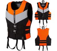 Life Jacket for Adults 48-110kg, Neoprene Float Vest Buoyancy Aid for Kayaking, Paddle Boarding, Swimming, Boating, Fishing - Adjustable Buckle for Comfort