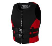 Life Jacket for Adults, Adjustable Buoyancy Aid Swim Vest - Durable Neoprene Flotation Vest for Kayaking, Fishing, Sailing, Surfing, Boating(Red,XL)