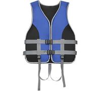 Life Jacket for Adults and Children, Adjustable Buoyancy Aid, Universal Snorkeling Vest with Reflective Stripes and Whistle, Safety Jacket, Buoyancy Aid for SUP,Blue,S