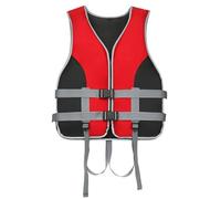 Life Jacket for Adults and Children, Adjustable Life Jacket, Buoyancy Aid, Universal Snorkeling Vest with Reflective Stripes and Whistle, Safety Jacket, Buoyancy Aid for SUP,Red,XXL