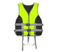 Life Jacket for Adults and Children, Adjustable Life Jacket, Buoyancy Aid, Universal Snorkeling Vest with Reflective Stripes and Whistle, Safety Jacket, Buoyancy Aid for SUP,Green,XL