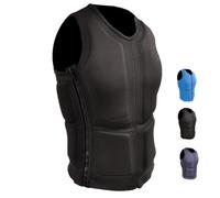 Life Jacket for Adults, Anti-Collision Swimsuit with Adjustable Safety Strap for Water Sports, Paddle Board, Kayak, Boating,L,Black