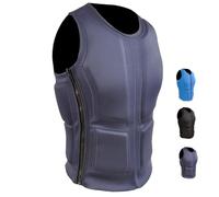Life Jacket for Adults, Anti-Collision Swimsuit with Adjustable Safety Strap for Water Sports, Paddle Board, Kayak, Boating,M,Grey