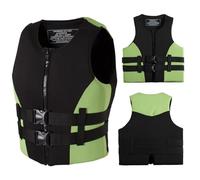 Life Jacket for Adults, Buoyancy Aid Vest Neoprene Watersports Snorkel Vest Unisex Swimming Vests for Kayaking Boating Snorkelling(Green,XL(78-90KG))