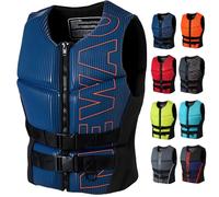 Life Jacket for Adults Buoyancy Vest Neoprene Adjustable Buoyancy Aids Lightweight Swimming Vest Men Women Life Vests for Kayaking Fishing Surfing(Navy Blue,3XL)