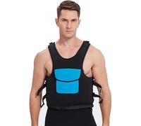 Life Jacket for Adults, Portable Buoyancy Aid Swim Vest - High Buoyancy, Adjustable Safety Strap, Ideal for Fishing, Kayaking, Water Sports(black,XL)