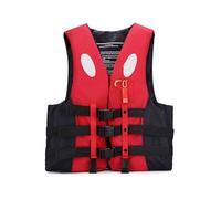 Life Jacket for Water Sports, Adult Removable Buoyancy life jacket Men's Women's Adjustable Swim Vest Aid with Whistle Suitable for Paddle Boarding, Surfing Boating Fishing(Red,S)