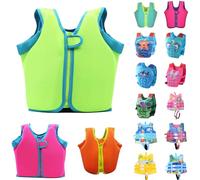 Life Jacket Kids Float Inflatable Lifejacket Buoyancy Aids Swim Vest with Cartoon Printed Childrens Summer Swimming Training Vests Boys Girls Life Jackets for Aged 1-12 Years