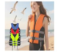 Life Jacket Paddle Boarding Adult,Foam Buoyancy Aid Life Jacket for Adults with Safety Whistle - Adjustable Strap for Kayaking, Boating & Water Sports (Orange,L)