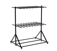 Life Jacket Storage Rack, Heavy-Duty Freestanding Life Vest Holder with Swivel Wheels, Multi-Purpose Pool Organizer Drying Hanger Holds Up to 20 Life Jackets(Tier 2)