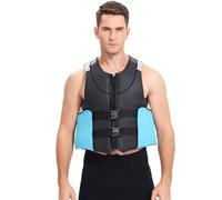 Life Jacket with Zipper and Adjustable Waist Belt, Buoyancy Vest for Swimming, Watersports Activities, Kayaking Snorkeling Boating Fishing(M)